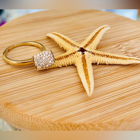 Sonia Bitton Galerie 14K Y/Gold pave Diamond dimensional carved hart charm ring - Picture 3 of 17